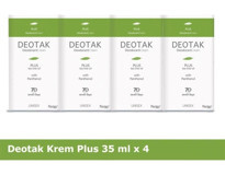 Deotak Plus Pudrasız Ter Önleyici Krem Erkek Deodorant 4x35 ml
