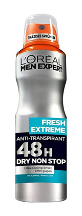 L'Oreal Paris Fresh Extreme Pudrasız Ter Önleyici Antiperspirant Sprey Erkek Deodorant 150 ml