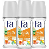 Fa Freshly Free Karpuz Pudrasız Ter Önleyici Roll-On Kadın Deodorant 3x50 ml
