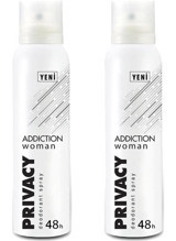 Privacy Addiction Pudrasız Ter Önleyici Sprey Kadın Deodorant 2x150 ml