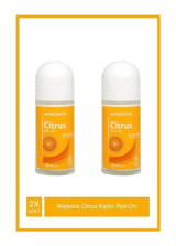 Watsons Narenciye Pudrasız Ter Önleyici Roll-On Kadın Deodorant 2x50 ml