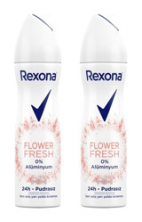 Rexona Flower Fresh Musk Pudralı Ter Önleyici Antiperspirant Sprey Kadın Deodorant 2x150 ml