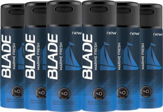 Blade Marine Fresh Pudrasız Ter Önleyici Antiperspirant Sprey Erkek Deodorant 6x150 ml