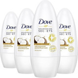 Dove Pudrasız Ter Önleyici Antiperspirant Roll-On Kadın Deodorant 4x50 ml