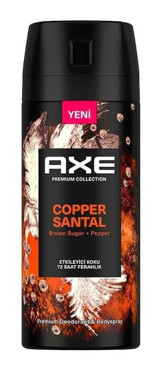 Axe Copper Santal Pudrasız Ter Önleyici Antiperspirant Sprey Erkek Deodorant 150 ml