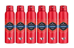 Old Spice Captain Pudrasız Ter Önleyici Sprey Erkek Deodorant 6x150 ml