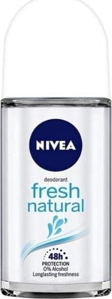 Nivea Fresh Natural Pudralı Ter Önleyici Organik Antiperspirant Roll-On Kadın Deodorant 25 ml