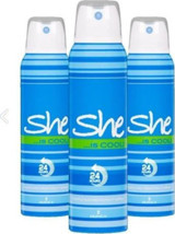 She Is Cool Pudrasız Ter Önleyici Sprey Kadın Deodorant 3x150 ml