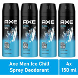 Axe Ice Chill Pudrasız Ter Önleyici Sprey Erkek Deodorant 4x150 ml