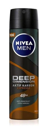Nivea Espresso Pudralı Ter Önleyici Antiperspirant Sprey Erkek Deodorant 24x150 ml