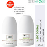 Incia Whitening Pudrasız Ter Önleyici Organik Roll-On Kadın Deodorant 2x50 ml