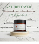 Naturepower Lavanta Kokulu Pudrasız Ter Önleyici Organik Krem Kadın Deodorant 50 ml