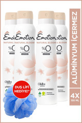 Emotion Natural Bloom Pudrasız Ter Önleyici Organik Sprey Kadın Deodorant 4x150 ml