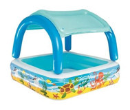 Bestway Gölgelikli 2 Boğum Kare 147x147 cm Şişme Havuz Çok Renkli