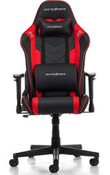 DXRacer Prince Suni Deri Oyuncu Koltuğu Kırmızı-Siyah