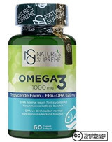 Nature's Supreme Omega 3 Kapsül 1000 mg 60 Adet