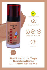 Golden Rose Moisture Touch No:105 Güneş Koruyuculu Vegan Likit Şişe Fondöten 30 ml