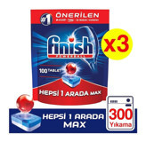 Finish Hepsi Bir Arada Max Tablet Bulaşık Makinesi Deterjanı 3x100 Adet