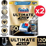 Finish Ultimate Plus Tablet Bulaşık Makinesi Deterjanı 2x60 Adet