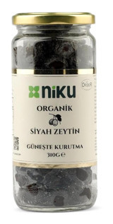 Niku Organik Tuzlu Salamura Yağlı Siyah Zeytin Kavanoz 310 gr