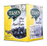 Teksen Mega Tuzlu Sele Yağlı Siyah Zeytin Teneke 10 kg