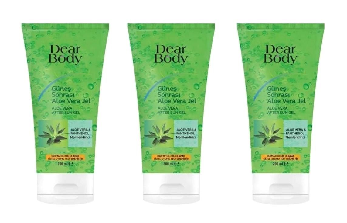 Dear Body Aloe Vera Jel Aloe Veralı Nemlendirici Güneş Sonrası Krem 3x200 ml