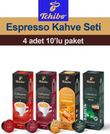 Tchibo Espresso Kahve Seti 4x10'lu Espresso Kapsül Kahve