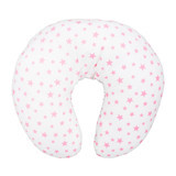 Bibaby 55950 Yıldız Desenli Yıkanabilir Beyaz-Pembe Emzirme Yastığı
