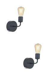 Apliqa Core 2'li Metal LED Aplik Siyah