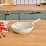 Karaca Swiss Crystal Almond İndüksiyonlu Seramik 28 cm Wok Tava