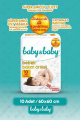 Baby&Baby Alezli Tek Kullanımlık 60x60 cm 10'lu Alt Açma Örtüsü