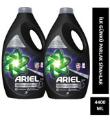Ariel Zorlu Lekeler Siyahlar İçin 88 Yıkama Sıvı Deterjan 2x2.2 lt