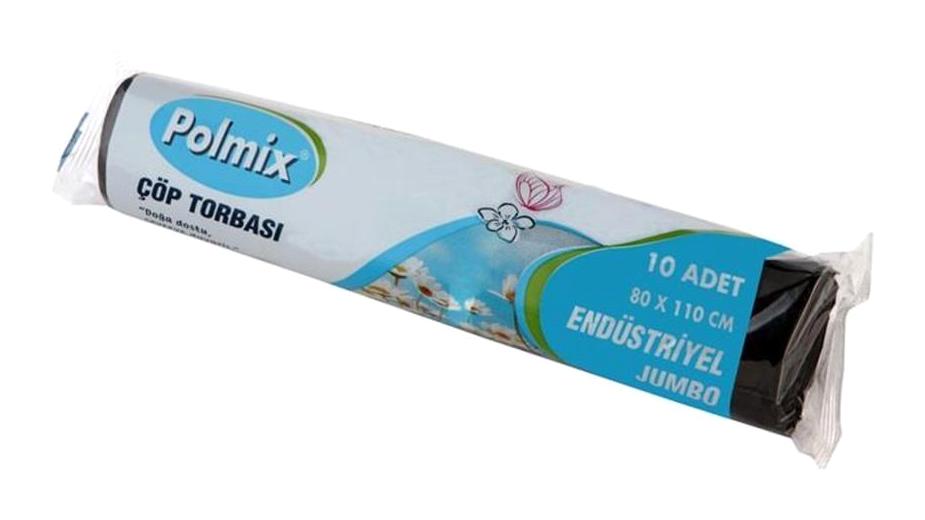 Omnipazar Jumbo Boy 80x110 cm Çöp Poşeti 10x12 Adet Siyah