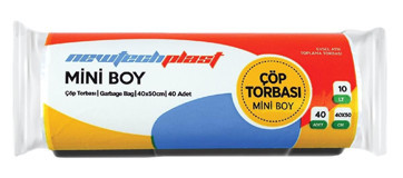 Newtechplast Şeffaf Küçük Boy 40x50 cm Çöp Poşeti 40 Adet Beyaz