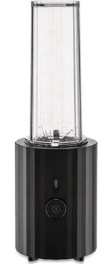 Alessi Plisse 550 ml Plastik Kişisel Çift Bıçaklı Mini Smoothie Blender Siyah