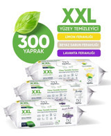 Papilion Easy Clean Xxl Lavanta Limon Beyaz Sabun Kokulu Antibakteriyel 300 Yaprak 3'lü Islak Mendil