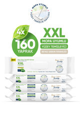Papilion Easy Clean Xxl Beyaz Sabun Katkılı 160 Yaprak 4'lü Yüzey Temizleme Mendili