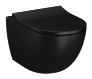 Vitra S60 Smoot Flush 54 cm Seramik Kanallı Arkadan Çıkışlı Asma Klozet Mat Siyah