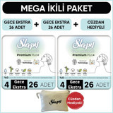 Sleepy Bio Natural Premium Plus Gece Extra Organik Antialerjik İnce 26'lı Hijyenik Ped 2 Adet