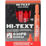 Hi-Text 830PB 12'li Standart Silinebilir Kırmızı Tahta Kalemi