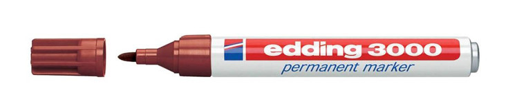 Edding 3000 Tekli Standart Silinebilir Kahverengi Tahta Kalemi