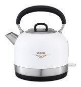 Vestel Rustik Çelik 1.7 lt Retro Beyaz Kettle