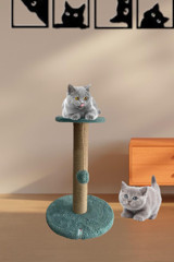 Nursoft Stepli Oturaklı Oyuncaklı 42 cm Kedi Tırmalama Tahtası