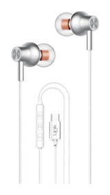 Linktech H72 Silikonlu Mikrofonlu Type C Beyaz Kablolu Kulaklık