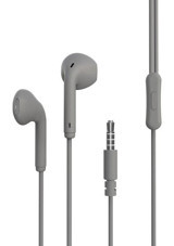 Zore ER06 Silikonsuz Mikrofonlu 3.5 mm Jak Gri Kablolu Kulaklık