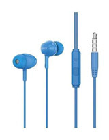 Sunix SX-16 Silikonlu Mikrofonlu 3.5 mm Jak Mavi Kablolu Kulaklık