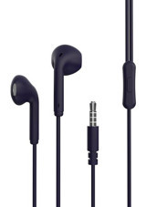 Zore ER06 Silikonsuz Mikrofonlu 3.5 mm Jak Lacivert Kablolu Kulaklık