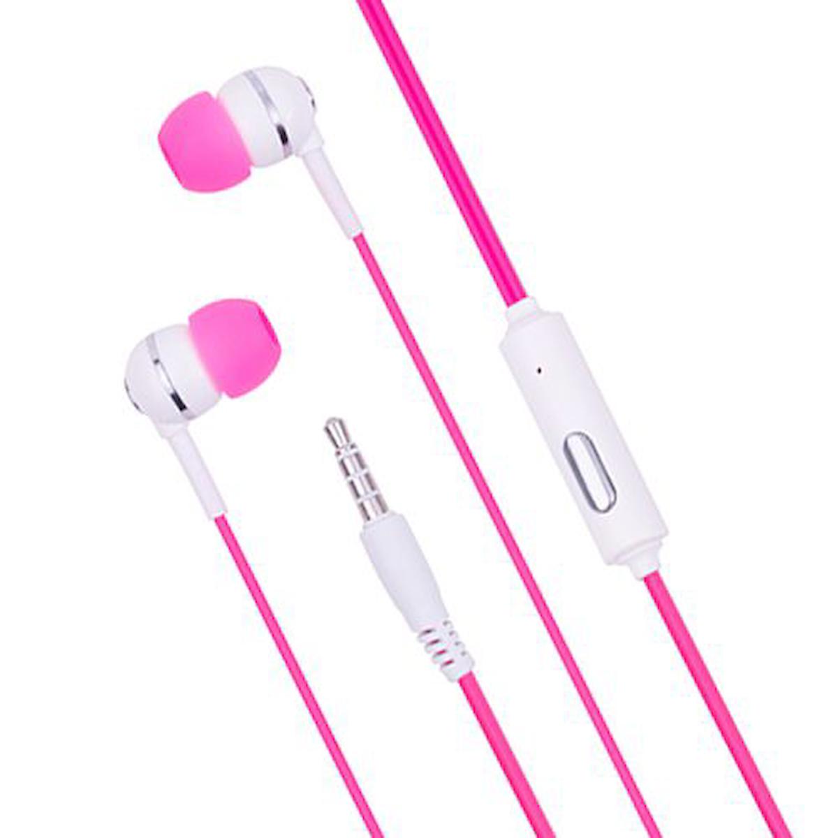Syrox K7 Silikonlu Mikrofonlu 3.5 mm Jak Pembe Kablolu Kulaklık
