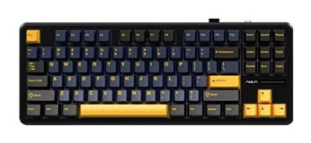 Aula F87 GrayWood V3 Türkçe Q RGB Wireless 87 Tuşlu Blue Kablosuz Turuncu Mekanik Gaming Klavye