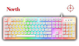 North Paladin Türkçe Q RGB 104 Tuşlu Kablolu Beyaz Mekanik Hisli Gaming Klavye